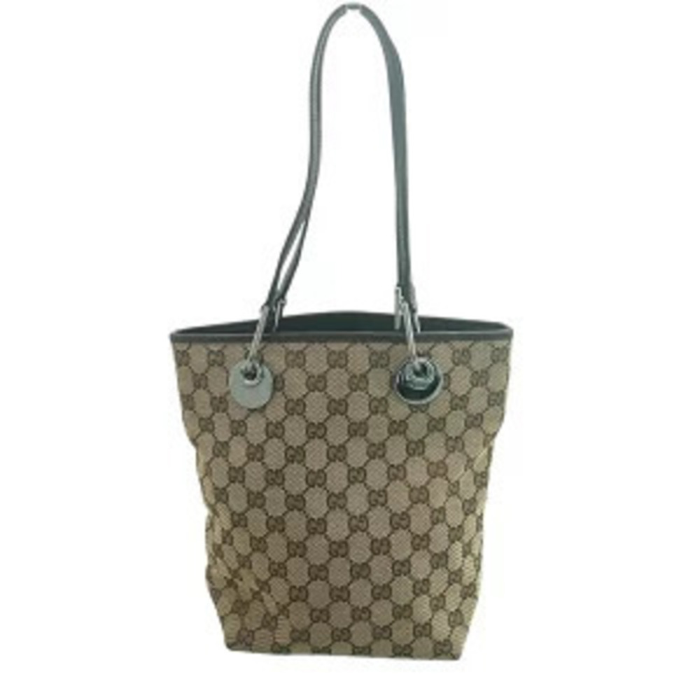 Gucci Canvas GG shoulder Supreme Tote Eclipse Bag leather Black